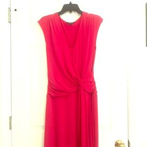 Sleeveless, red, knee length stretchy dress, SZ 10